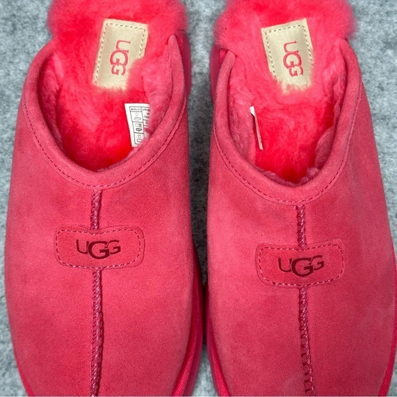 UGG DISCOQUETTE GENUINE SHEARLING SLIDE SLIPPER IN PINK GLOW. Sz: 8 - Picture 10 of 10